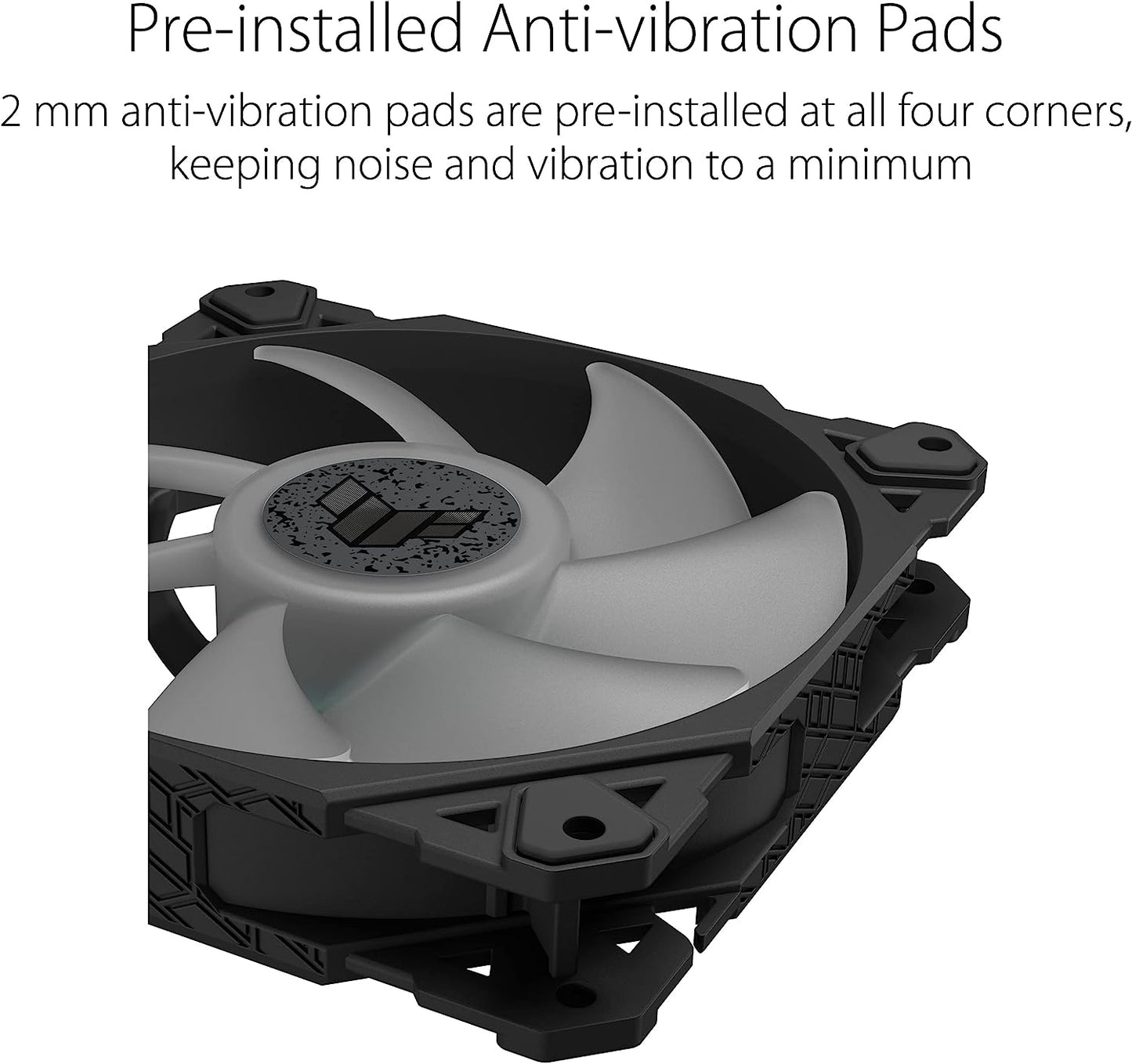 ASUS Ventilador de chasis PWM ARGB de 4.724 in con rodamiento dinámico fluido avanzado, LED personalizables, matriz de LED de doble capa, para carcasa de computadora y radiador líquido